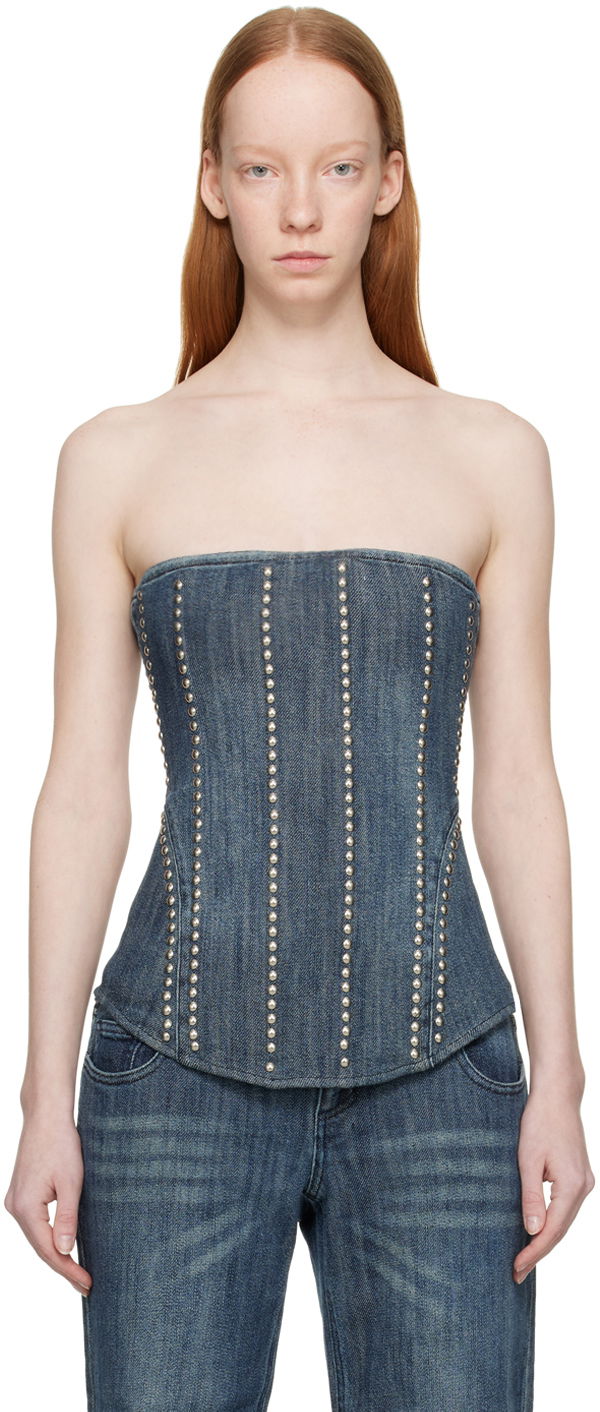 Tielko Miaou Miaou Libra Denim Corset Modrá | 7063SD2DUR, 0