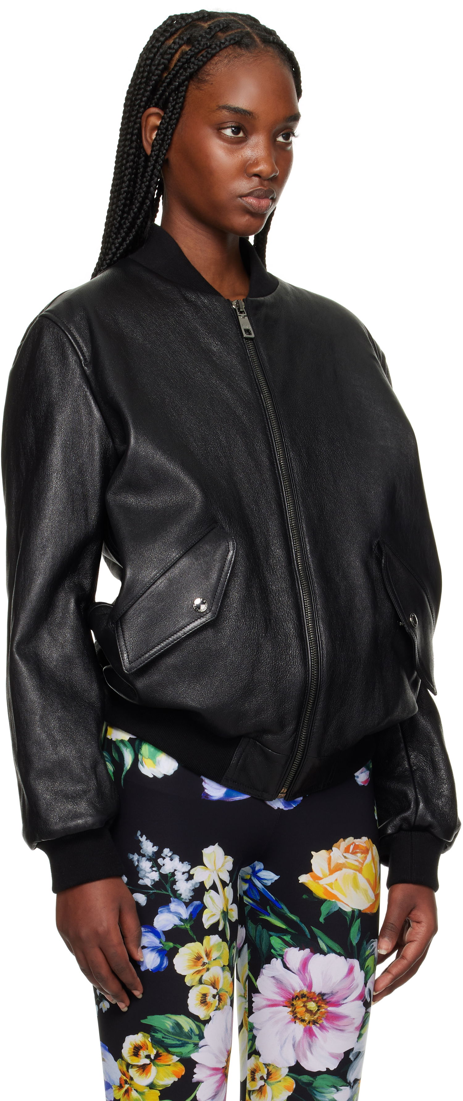Bomber bunda Dolce & Gabbana Dolce&Gabbana Nappa Leather Bomber Jacket Čierna | F9S37L HULQJ, 1