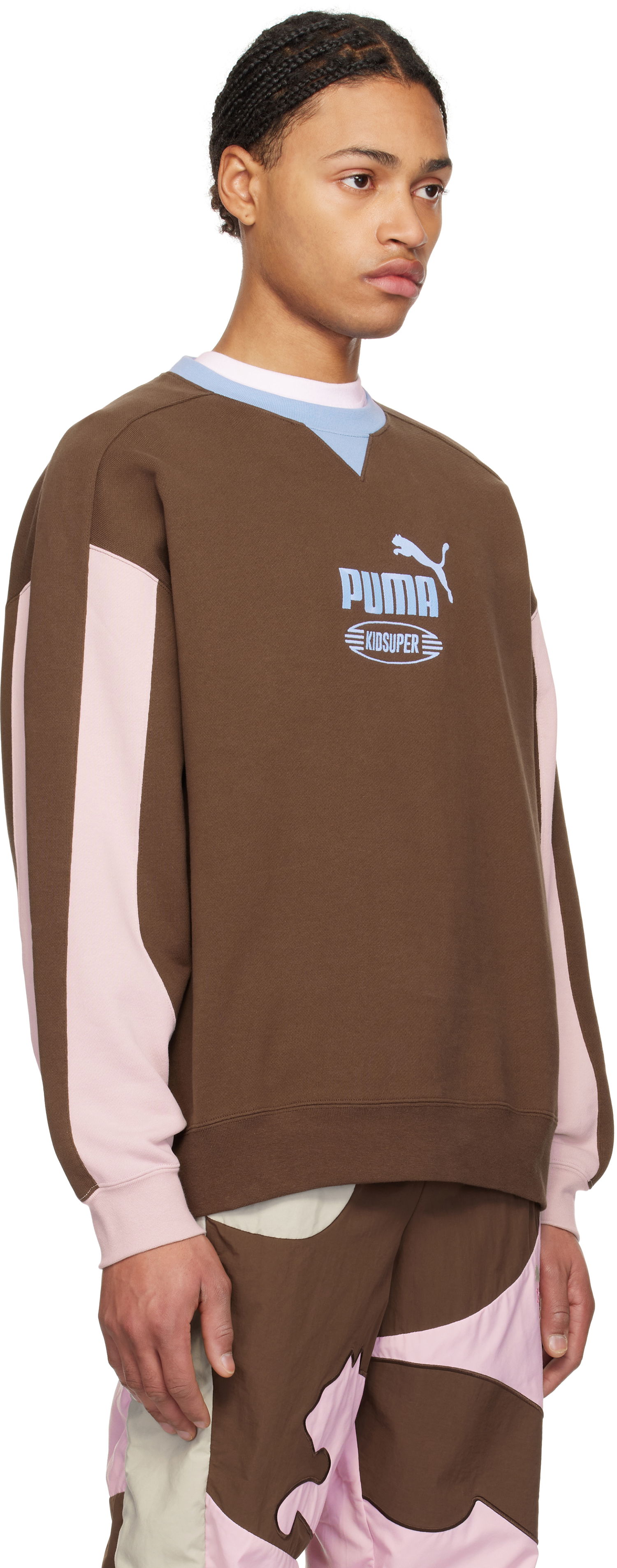 Sveter KidSuper KidSuper Studios King Crew Sweatshirt Hnedá | 62670065, 1