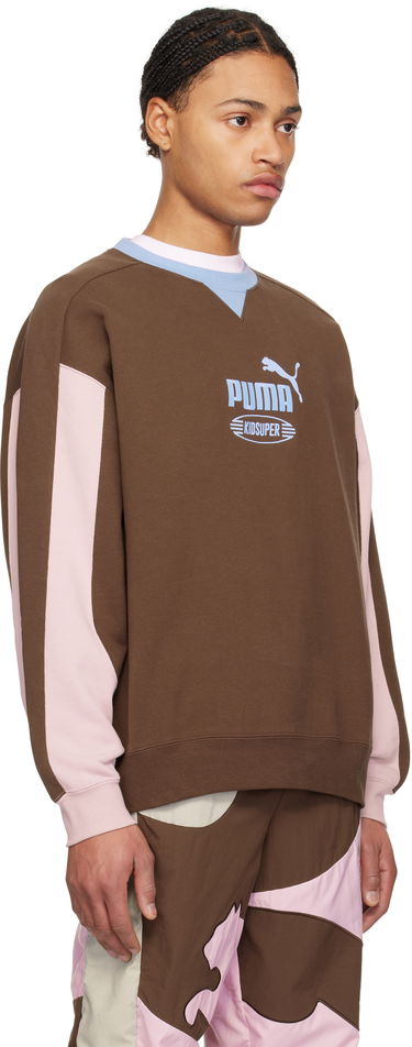 Sveter KidSuper KidSuper Studios King Crew Sweatshirt Hnedá | 62670065, 1