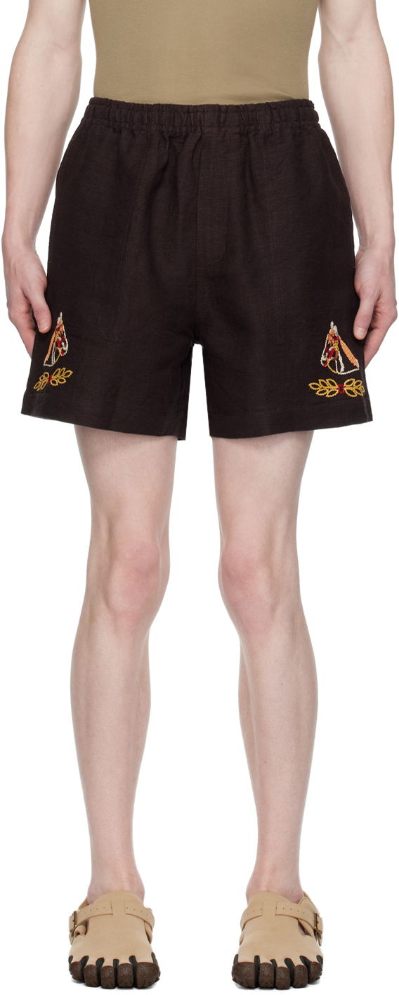 Šortky Bode Bode Show Pony Shorts Hnedá | MRF23BT075, 0