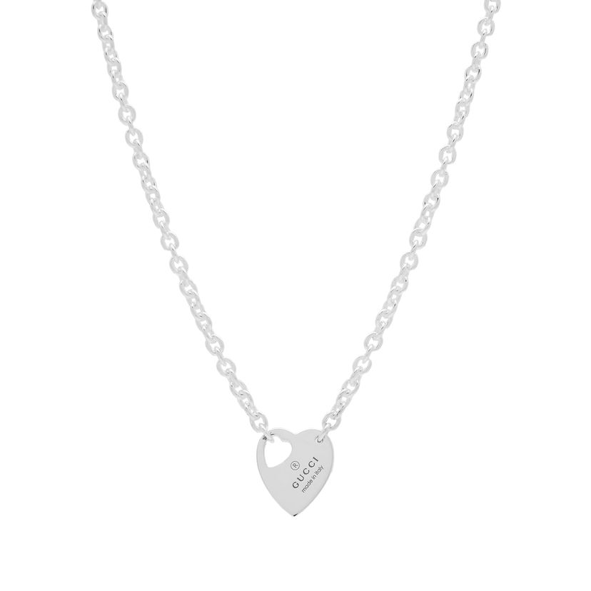 Náhrdelník Gucci Trademark Heart Necklace Metalická | YBB79636300100U