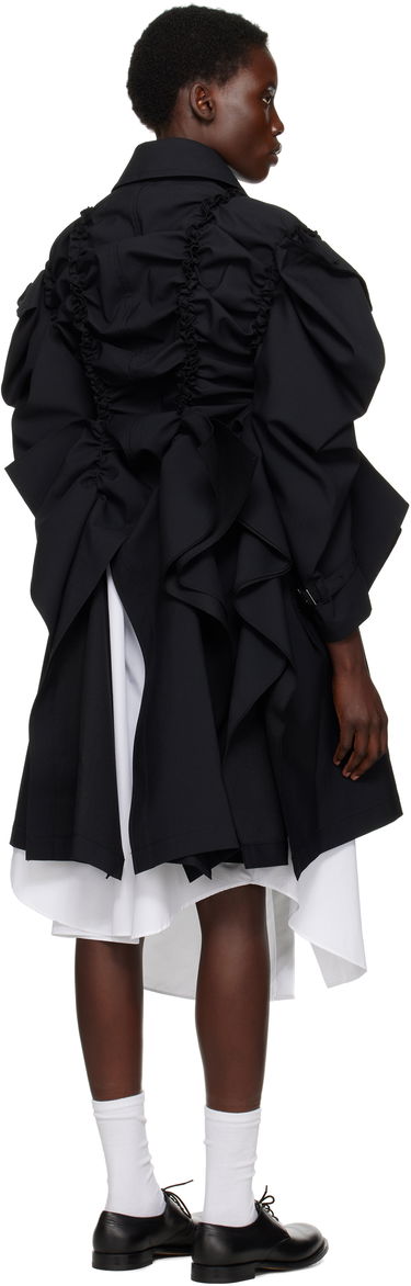 Trenčkot Comme des Garçons Comme Des Garçons Yarn Dyed Wool Polyester Coat Čierna | TO-C004-051, 2