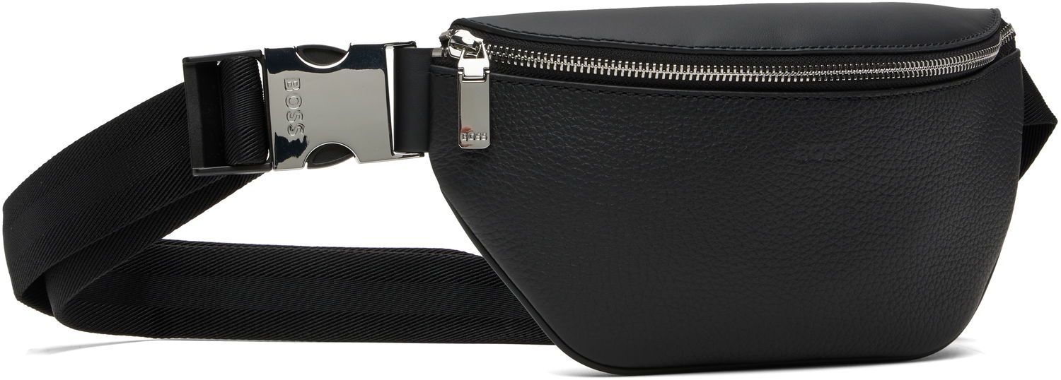 Ľadvinka BOSS BOSS Grained Leather Belt Bag Čierna | 50552475, 1