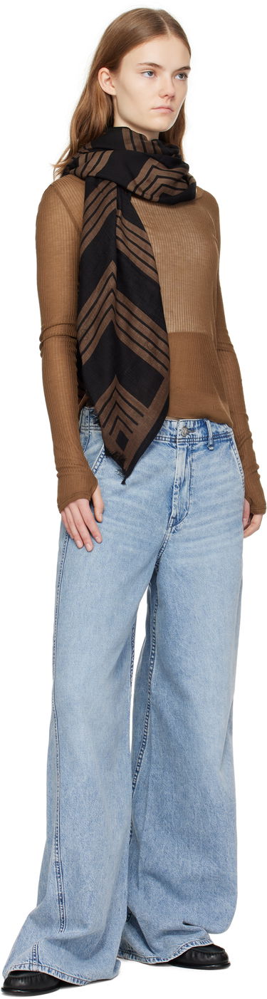 Šál rag & bone Rag & Bone Harlow Geo Scarf Hnedá | WJW24HS1034WO34, 2