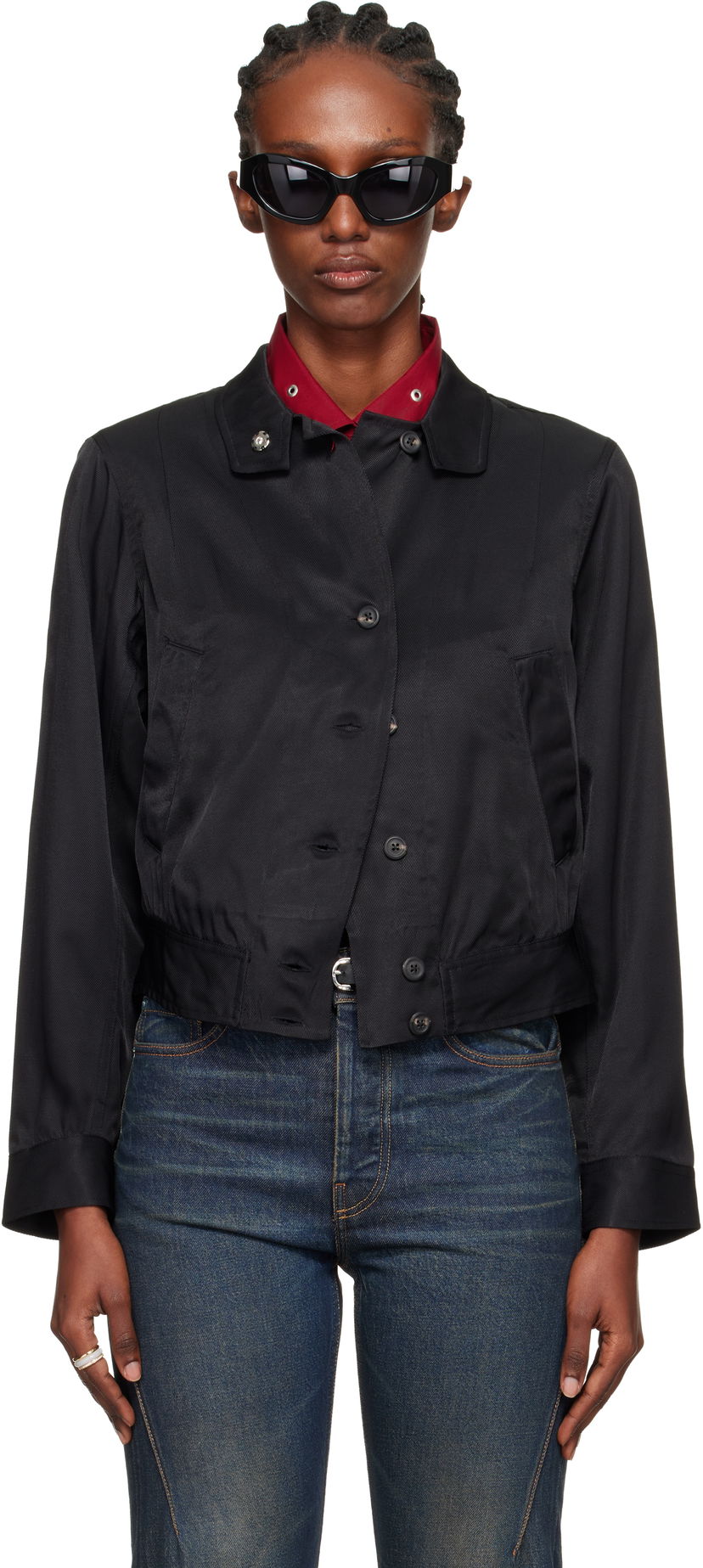 Bomber bunda OUR LEGACY Tuxedo Bomber Jacket Čierna | W4252TF