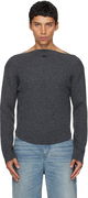 Courrèges Boatneck Ribbed Wool Sweater