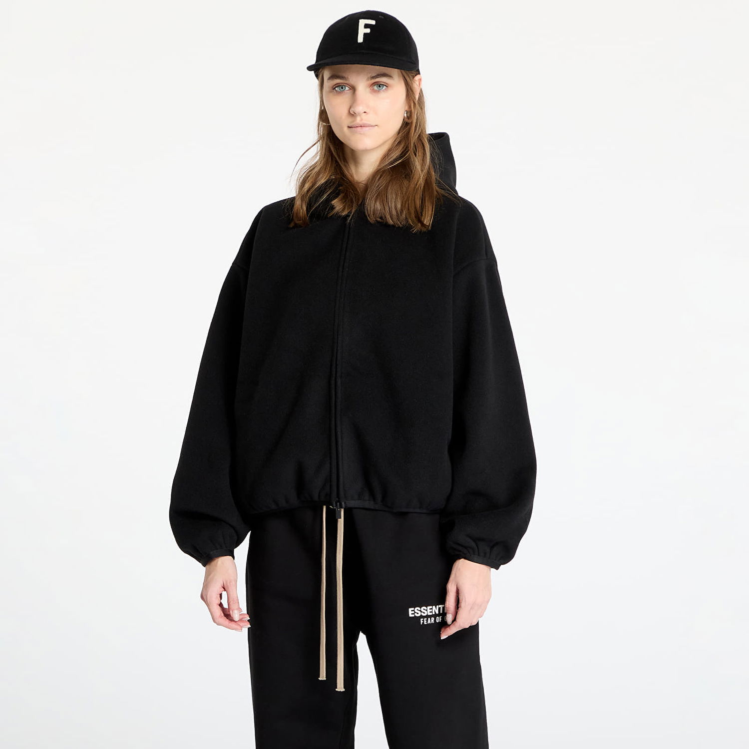 Mikina Fear of God Brushed Fleece Hooded Bomber Jacket Čierna | 202HO245400FW-001, 0