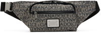 Gray & Black Printed Belt Bag