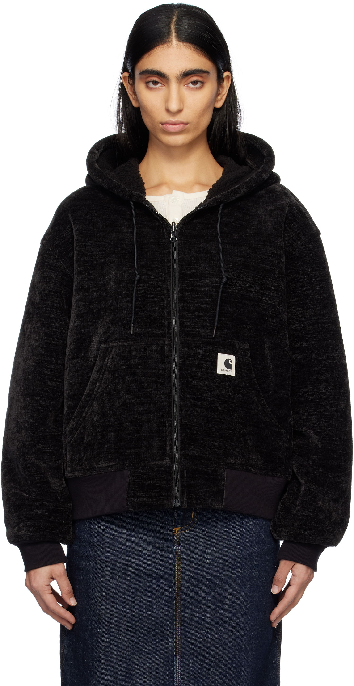 Mikina Carhartt WIP Fleece Lined Hoodie Čierna | I033905 89XX, 0