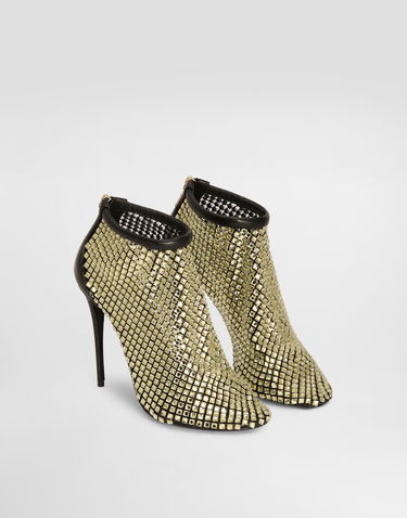 Tenisky a topánky Dolce & Gabbana Gold Crystal Embellished Ankle Boots Čierna | CO0082A9T288E831, 1