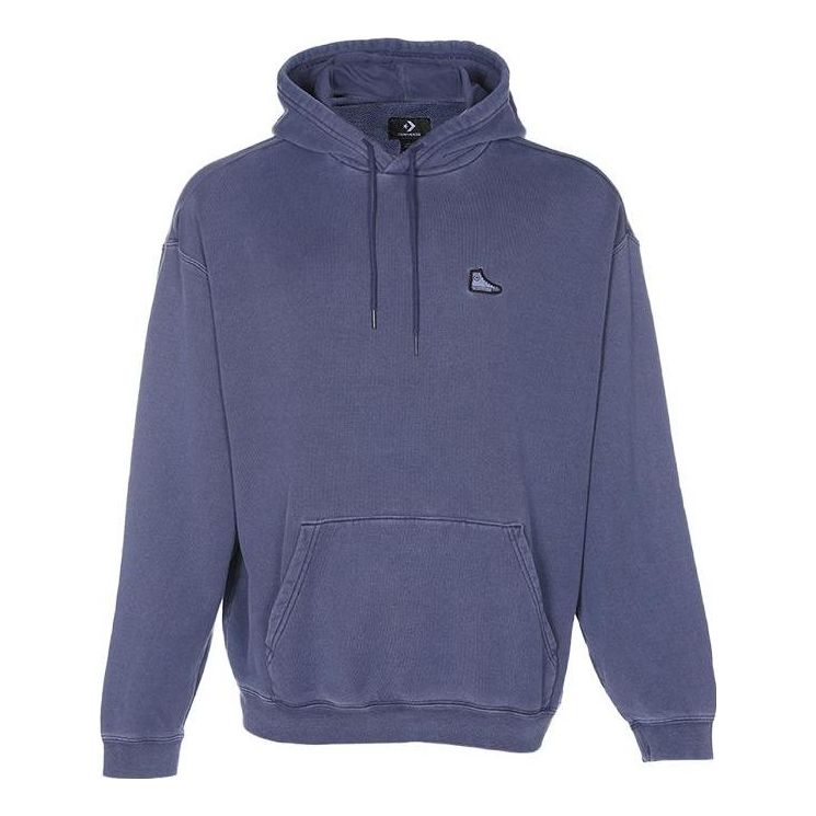 Mikina Converse Loose Fit Sneaker Patch Hoodie Modrá | 10025537-A06