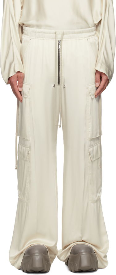 Cargo nohavice Rick Owens Rick Owens Hollywood Cargobelas Silk Cargo Pants Béžová | RR01E5339 SCH, 0