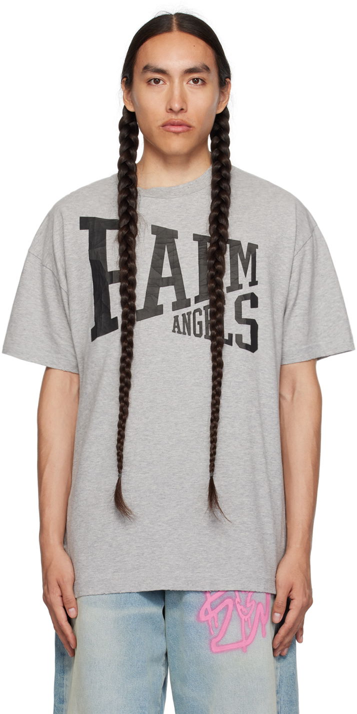 Tričko Palm Angels Gray College Šedá | PMAA072F23JER0020910, 0