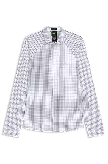 Košeľa BOSS Regular-Fit Knitted Cotton Piqué Shirt Biela | 50544843, 0