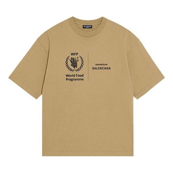 Tričko Balenciaga WFP Medium Fit T-Shirt Hnedá | 612966THV849605, 0
