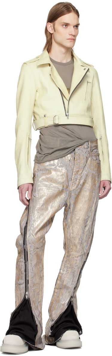 Džínsy Rick Owens Rick Owens Hollywood Bolan Banana Jeans Metalická | RR01E5343 SGMC, 3