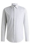 Regular Fit Stretch Cotton Poplin Print Shirt