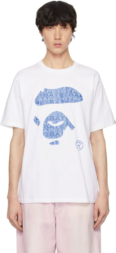Tričko BAPE Lux Sport Pattern Ape Face T-Shirt Biela | 001TEK801049M, 0