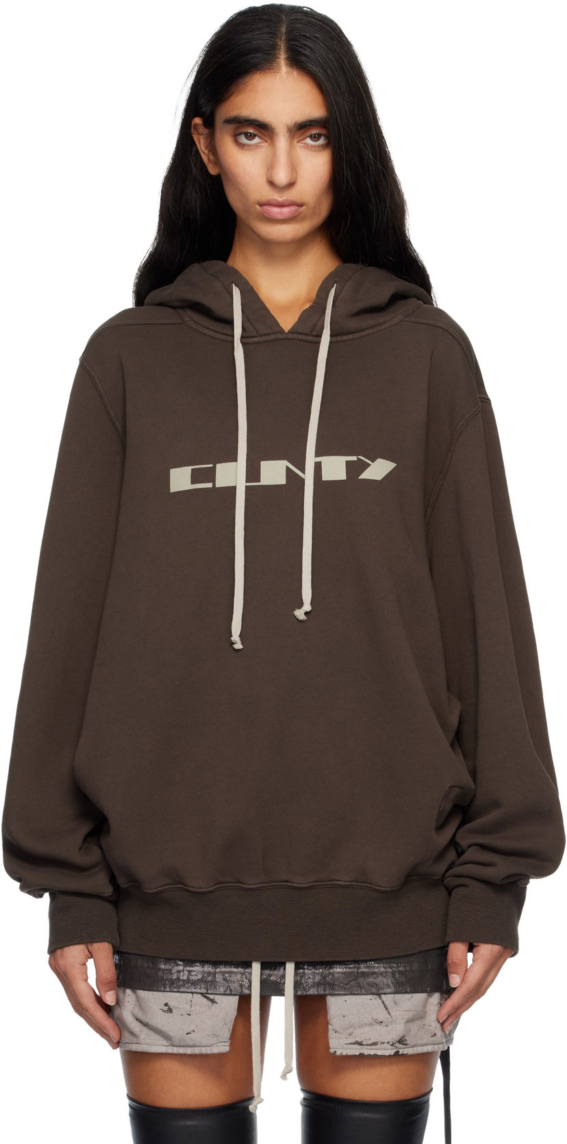 Mikina Rick Owens Concordians Oversized Hoodie Hnedá | DS02E7241 FSLP2P