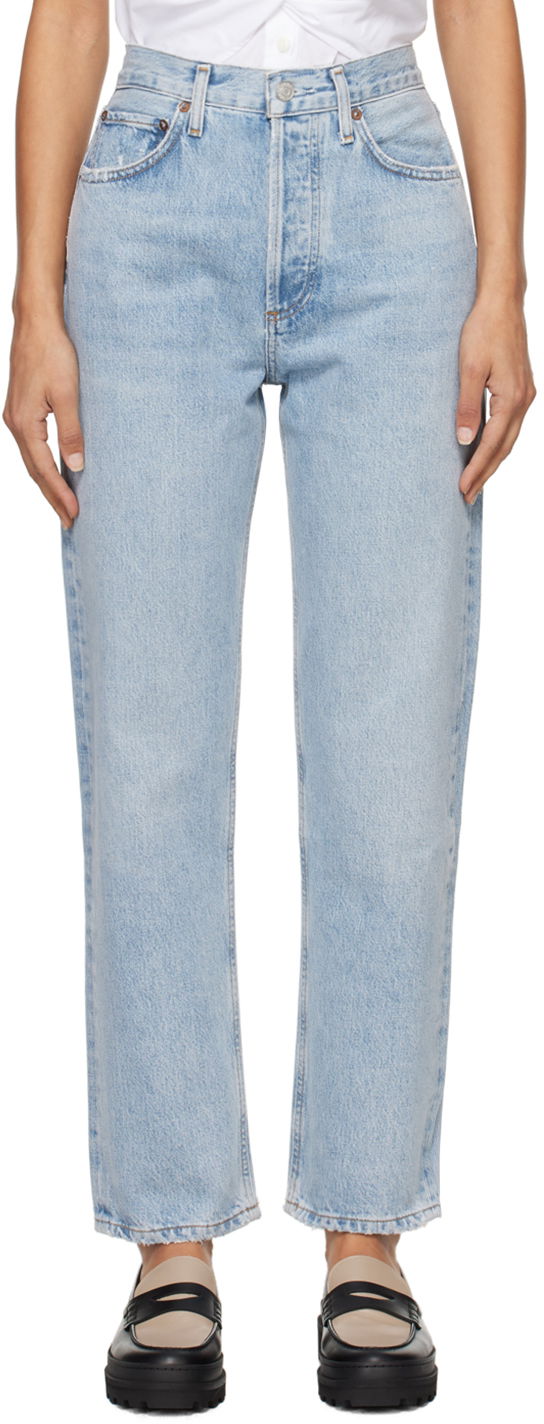 Džínsy AGOLDE 90's Pinch Waist High Rise Straight Jeans Modrá | A069J-1206, 0