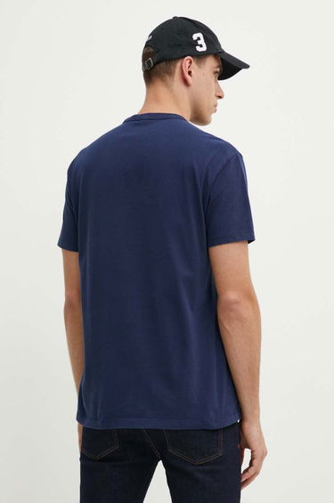 Tričko Polo by Ralph Lauren Navy Blue T-Shirt with Embroidered Logo Modrá | 710936509, 2