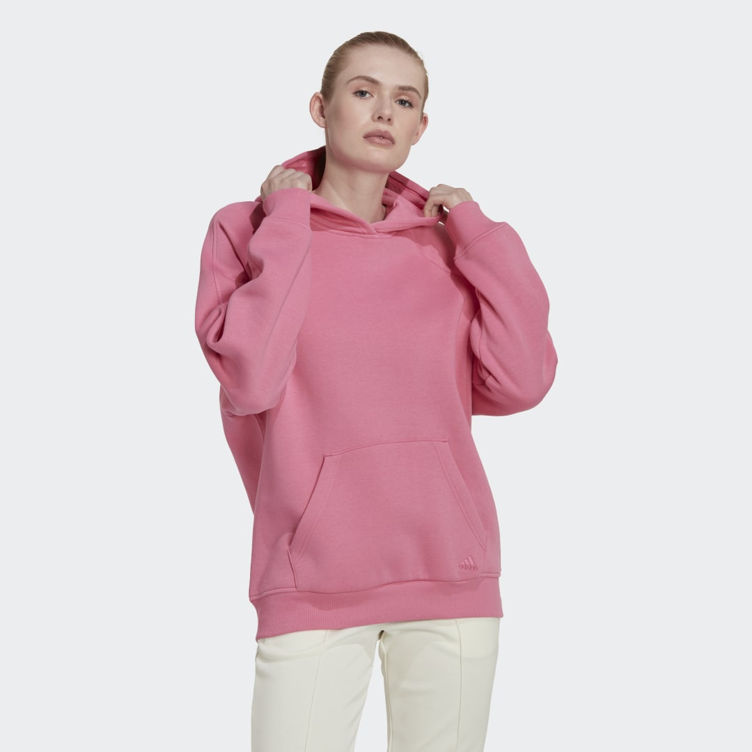 Mikina adidas Originals ALL SZN Fleece Boyfriend Hoodie Ružová | HN4211, 0