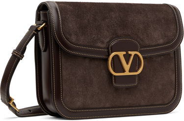 Taška cez rameno Valentino Valentino Garavani 9TO5 Suede Shoulder Bag Hnedá | 6W2B0R15QTJ, 1