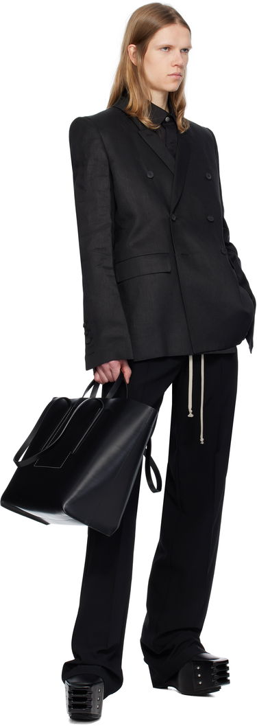 Nohavice Rick Owens Rick Owens Hollywood Dietrich Drawstring Trousers Čierna | RU01E5378 WLP, 3