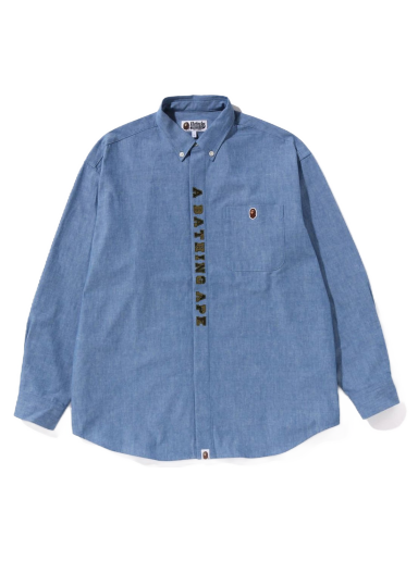 Košeľa BAPE A Bathing Ape Applique BD Loose Fit Shirt Modrá | 1J20-131-001