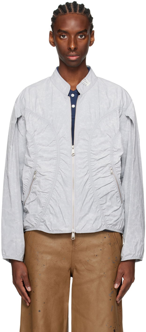 Ruched Bomber Jacket