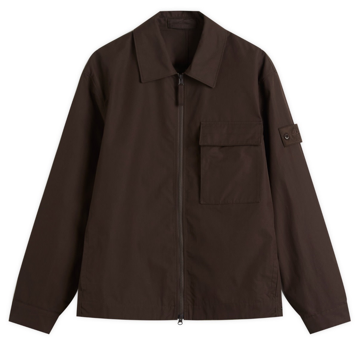 Bunda Stone Island Weatherproof Canvas Shirt Jacket, Size Large Hnedá | K2S151200018-V0070, 0