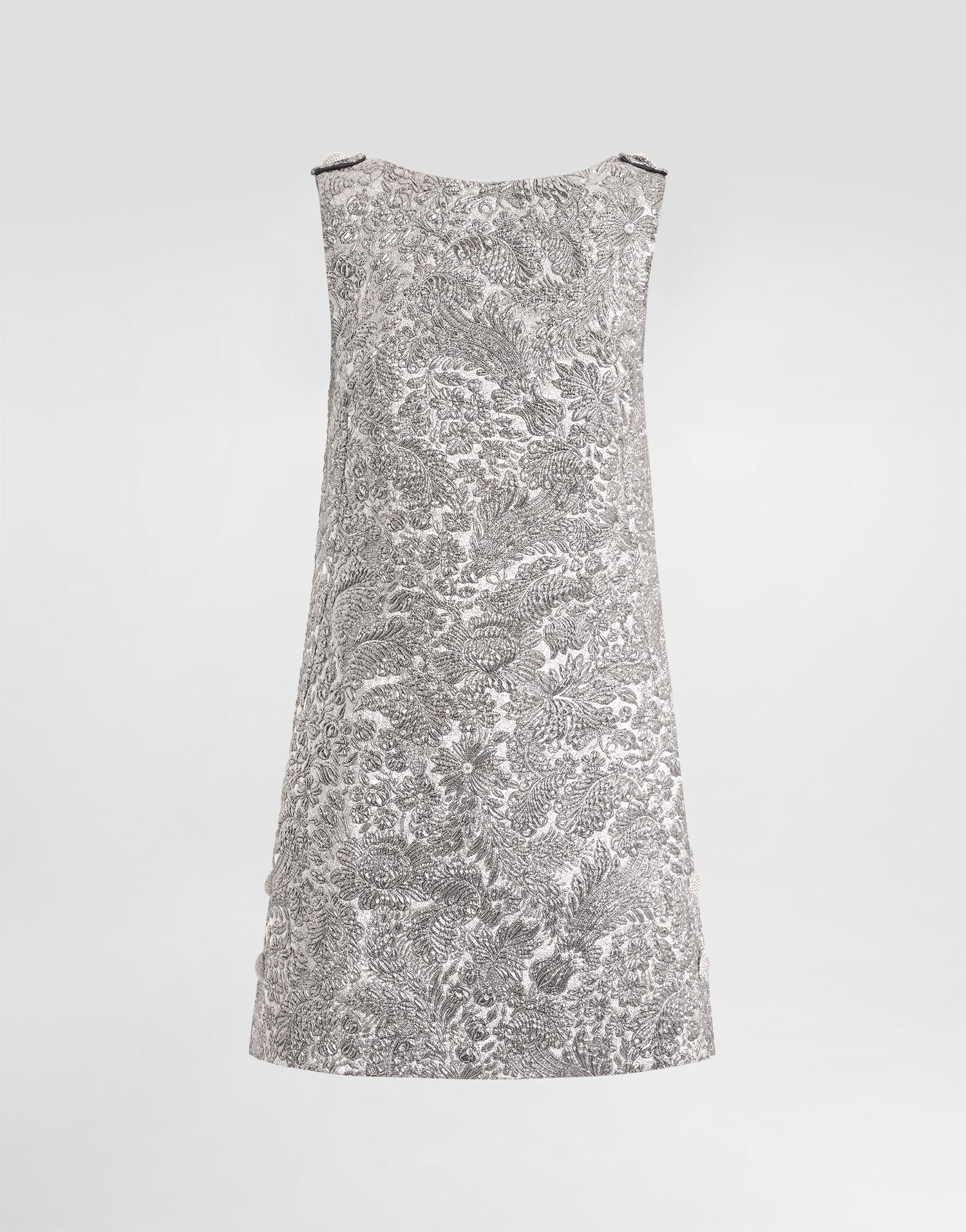 Šaty Dolce & Gabbana Dolce & Gabbana Floral Jacquard Dress Metalická | F6TMLZFJZALS0998, 0
