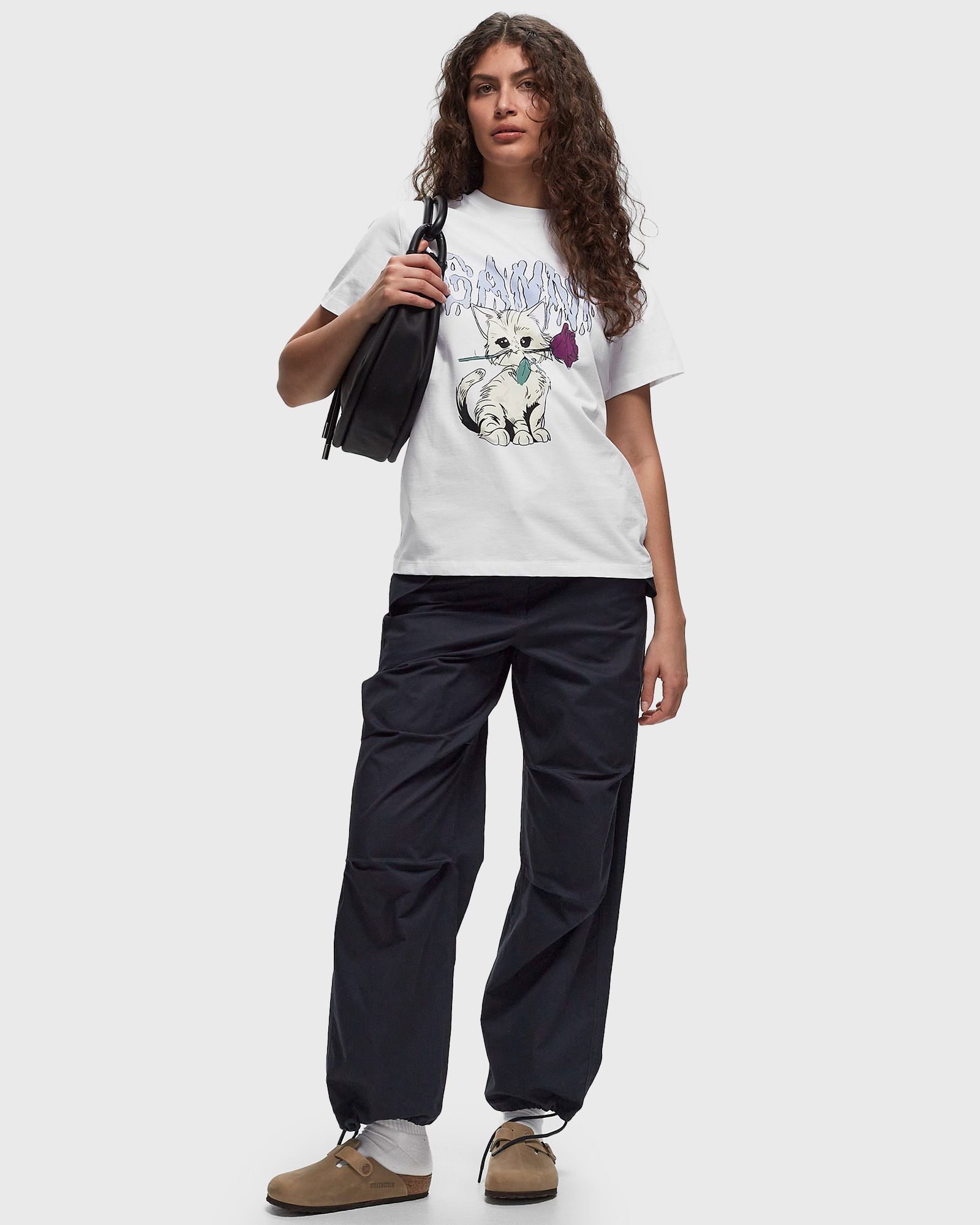 Basic Jersey Rose Cat Relaxed T-shirt