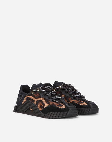 Tenisky a topánky Dolce & Gabbana Leopard-print Cotton Ns1 Slip-on Čierna | CK1810AO53889738, 1