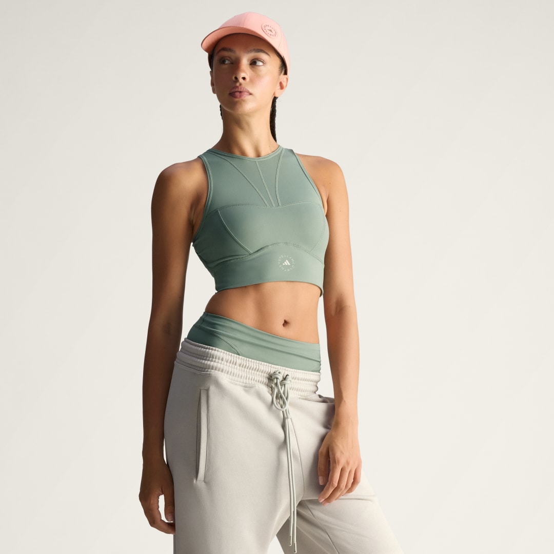 Crop Top adidas Performance adidas by Stella McCartney Training Crop Top Zelené | JW4544, 0