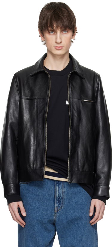 Bunda WACKO MARIA WACKO MARIA Grained Leather Jacket Čierna | 25SS-WMO-BL01, 0