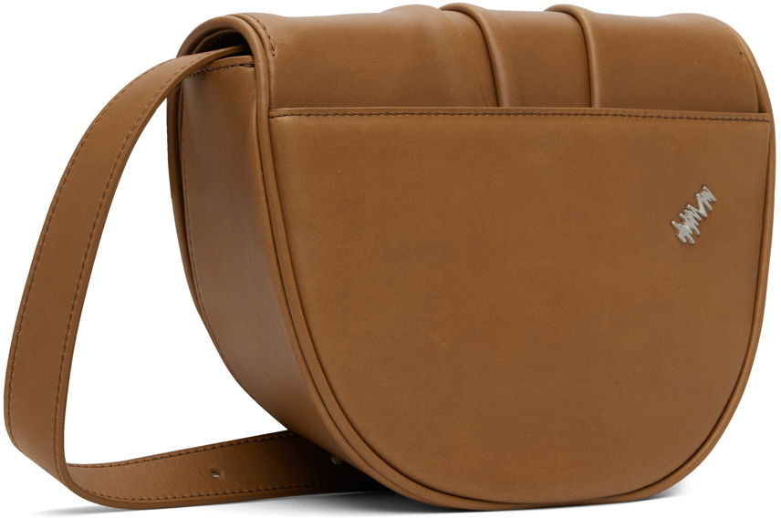 Gathered Leather Shoulder Bag