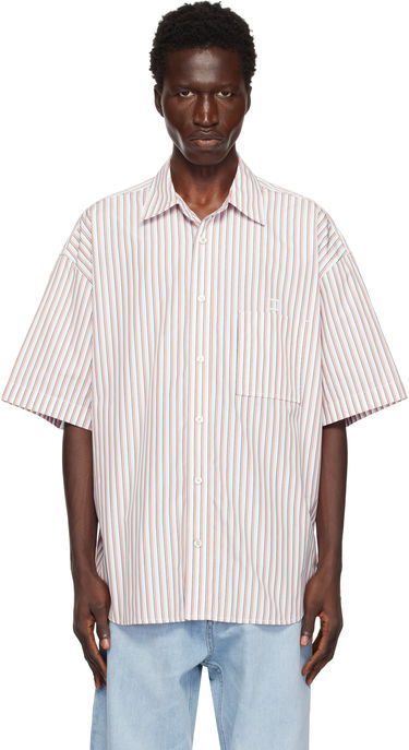 Košeľa WOOYOUNGMI WOOYOUNGMI Striped Short Sleeve Shirt Biela | W243SH01, 0