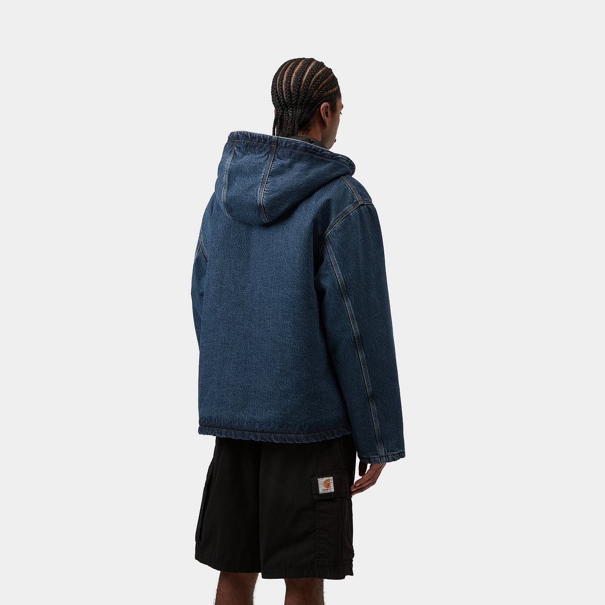 Bunda Carhartt WIP Cleveland Stone Washed Hooded Jacket Modrá | I036258_7, 1