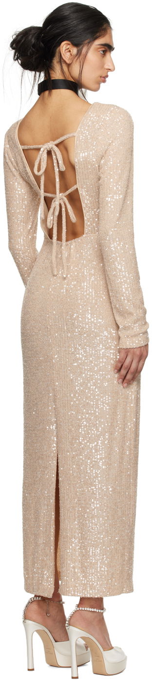 Šaty Anna Sui Sequined Midi Dress Béžová | 424S71, 2