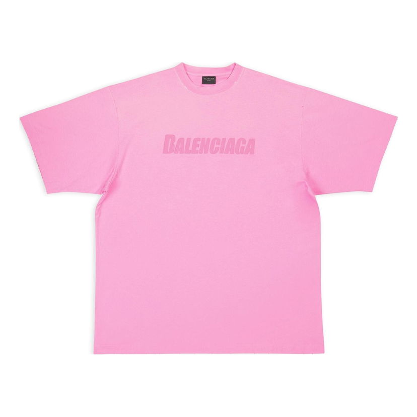 Tričko Balenciaga Balenciaga Caps Boxy T-shirt Ružová | 651795TNVL15700