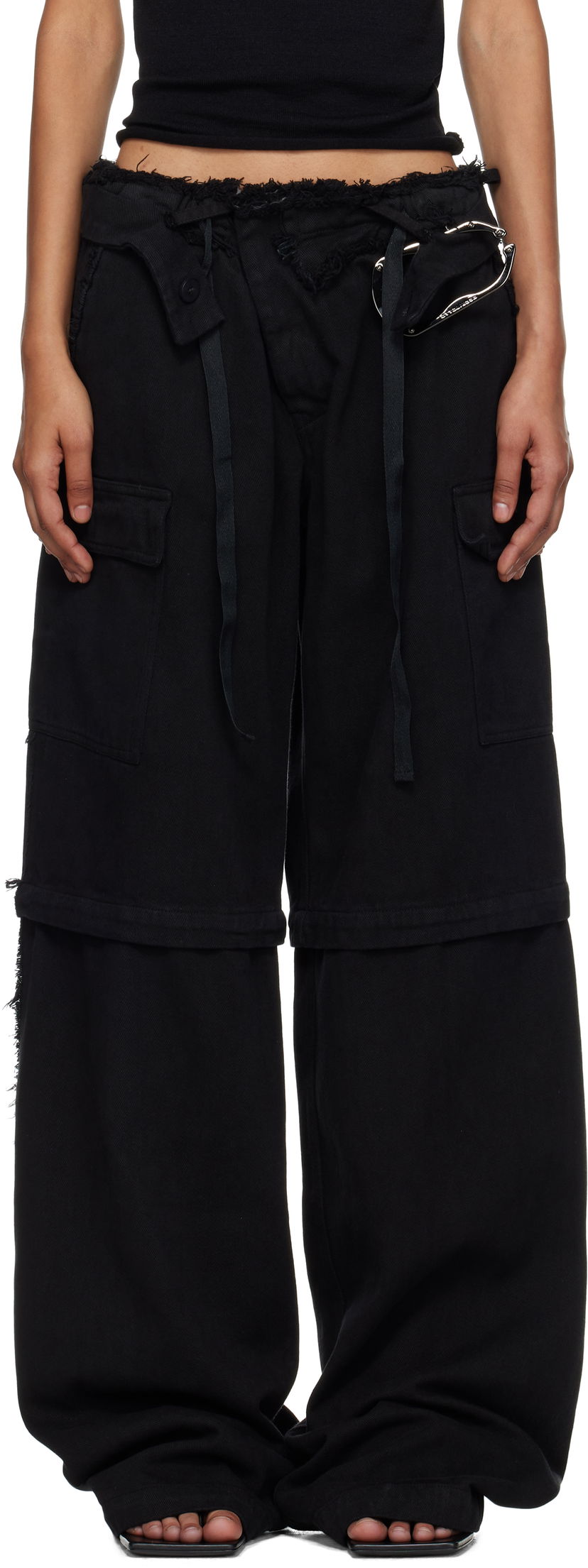 Cargo nohavice Ottolinger Ottolinger Baggy Cargo Pants Čierna | 109-200306-02