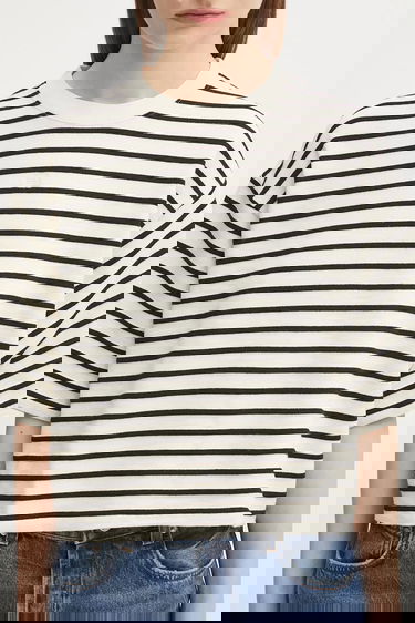 Tričko Anine Bing Myers Cropped Striped T-Shirt Rôznofarebný | A.08.11431, 3