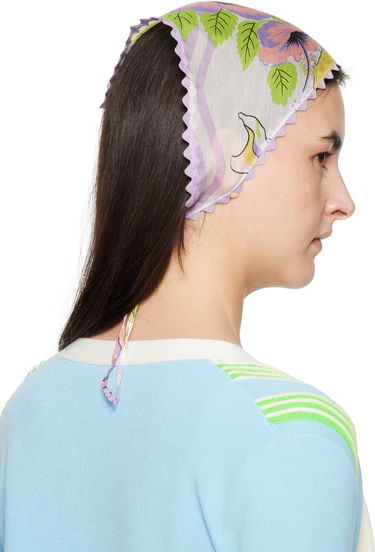 Šál Anna Sui Anna Sui Florida Silk Voile Headscarf Fialová | 325C90, 2