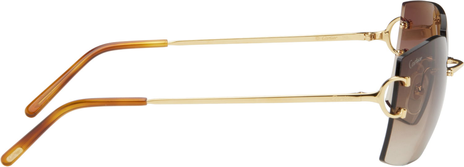 Slnečné okuliare Cartier Cartier Rimless Square Sunglasses Hnedá | CT0009RS-001, 1