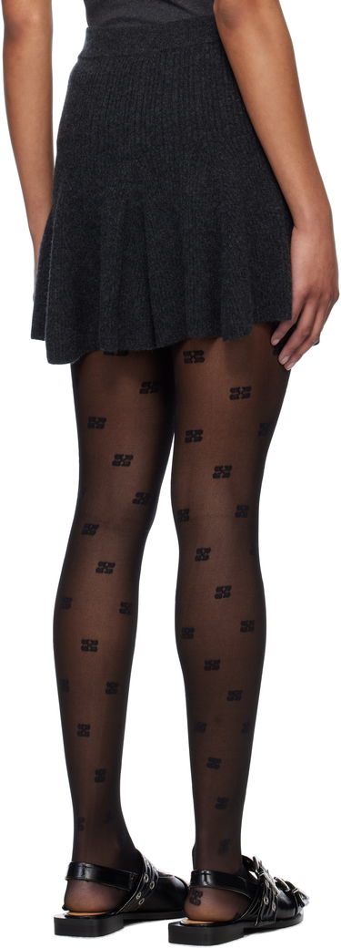 Sukňa GANNI GANNI Cashmere Blend Mini Skirt Šedá | K2420, 2