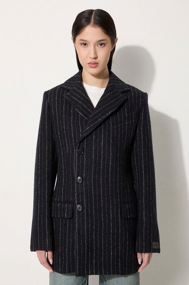 Kabáty KENZO Tennis Stripes Pea Coat Čierna | FE62MA2209GM.99, 0