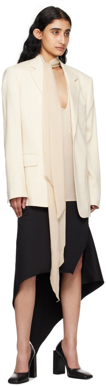 Tielko Helmut Lang Helmut Lang Women's Scarf Neck Tank Top Béžová | O04HW506, 4
