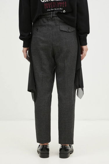 Nohavice UNDERCOVER High Waist Pants With Attached Skirt Overlay Šedá | UC2D1505, 2